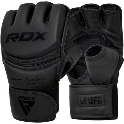 RDX MMA Grappling Gloves GGR F - 12 PLUS - Natural/ Black - RARP - ID Fitness