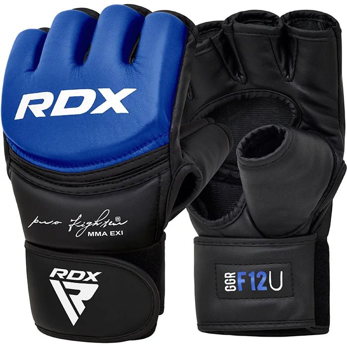 RDX MMA Grappling Gloves GGR F - 12 PLUS - Blue - RARP - ID Fitness