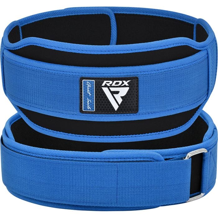 RDX Lifting Belt RX5 - Support & Comfort for Heavy Lifts - Blue - RARP-ID Fitness