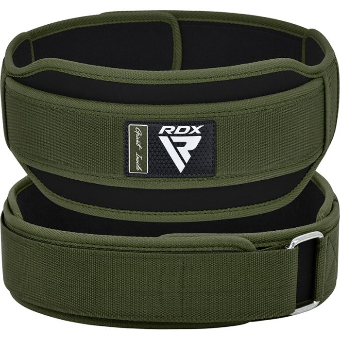 RDX Lifting Belt RX5 - Support & Comfort for Heavy Lifts - Military Green - RARP-ID Fitness