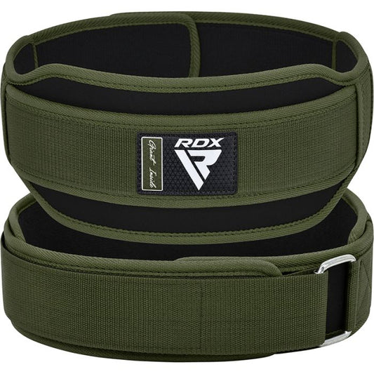 RDX Lifting Belt RX5 - Support & Comfort for Heavy Lifts - Military Green - RARP-ID Fitness