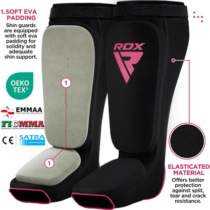 RDX SIB Shin Instep Guards - WhiteBlack - RARP - ID Fitness