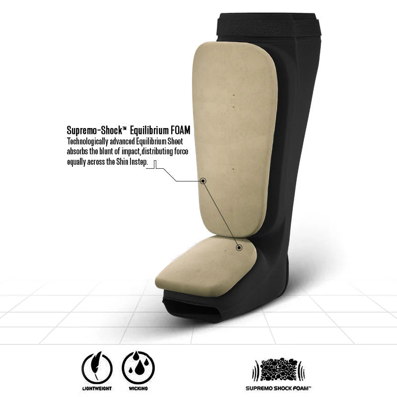 RDX SIB Shin Instep Guards - WhiteBlack - RARP - ID Fitness