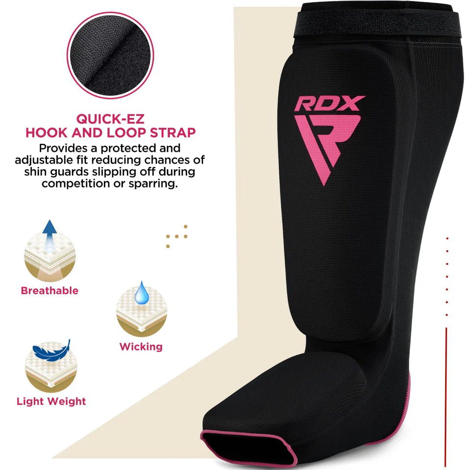 RDX SIB Shin Instep Guards - WhiteBlack - RARP - ID Fitness