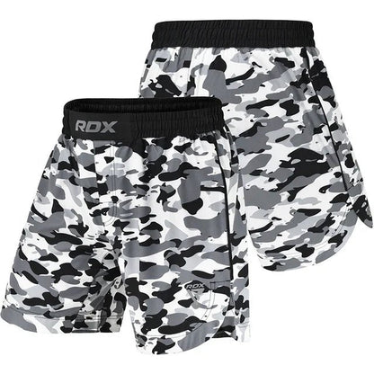 RDX T15 MMA Fight Shorts - White - RARP - ID Fitness