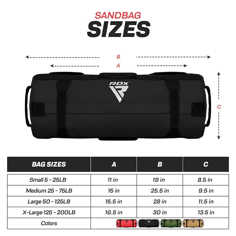 RDX Sandbag Weighted for Full - Body Functional Workouts - Military Green - RARP - ID Fitness