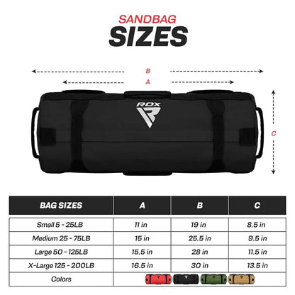 RDX Sandbag Weighted for Full - Body Functional Workouts - Military Green - RARP - ID Fitness