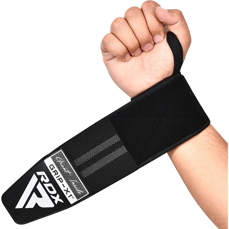RDX Wrist Wraps WR11 Premium Gym Ultimate Support! - Grey - RARP - ID Fitness