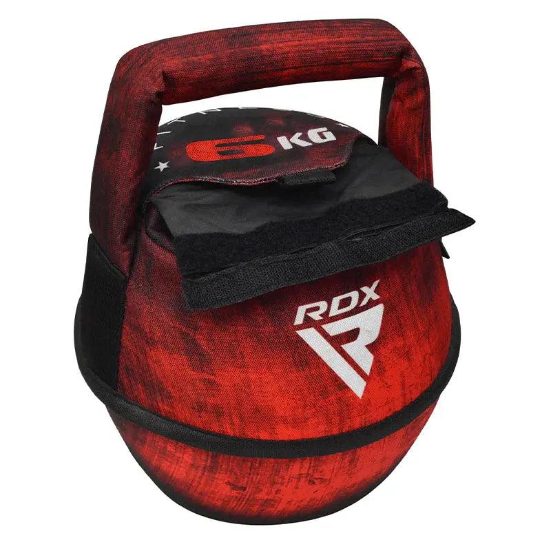 RDX Unfilled Kettlebells: Adjustable weight, Cordura fabric, flat bottom, PVC handle, portable fitness equipment