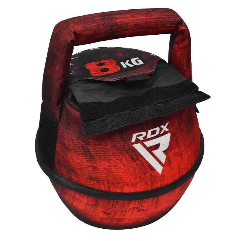 RDX Unfilled Kettlebells: Adjustable weight, Cordura fabric, flat bottom, PVC handle, portable fitness equipment