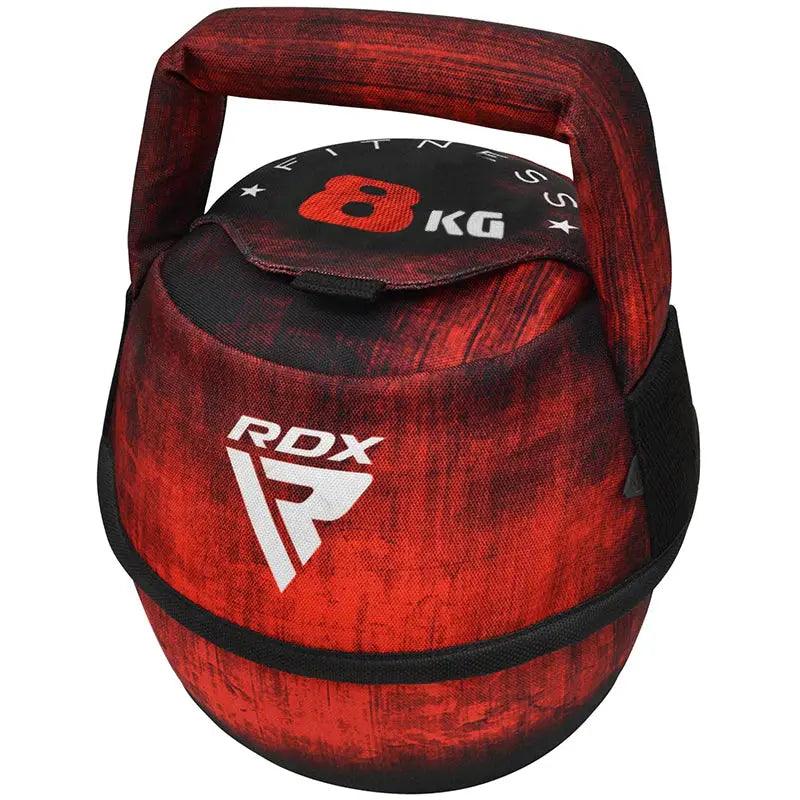 RDX Unfilled Kettlebells: Adjustable weight, Cordura fabric, flat bottom, PVC handle, portable fitness equipment