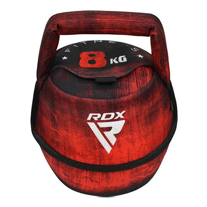 RDX Unfilled Kettlebells: Adjustable weight, Cordura fabric, flat bottom, PVC handle, portable fitness equipment