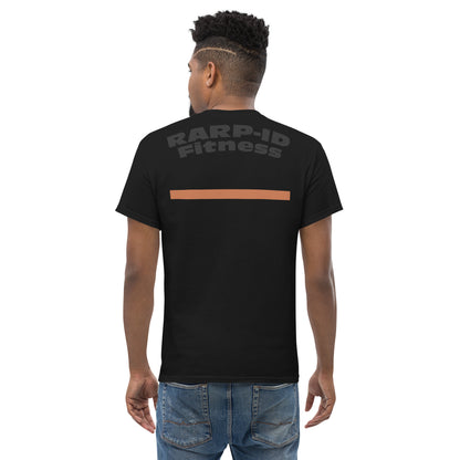 RARP-ID Unisex Classic Tee in Black Terracotta – back view, fit detail