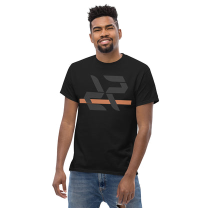 RARP-ID Unisex Classic Tee in Black Terracotta – front view, close-up