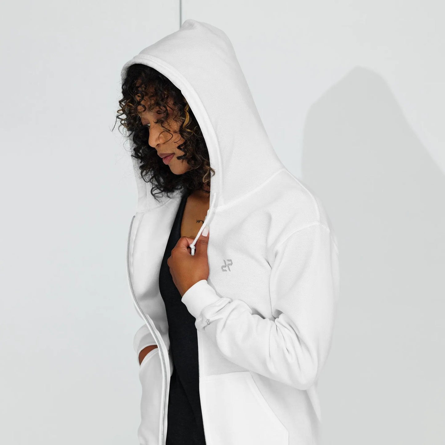 Unisex heavy blend zip hoodie - White Logo My Store