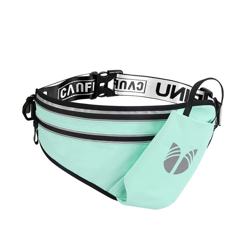 Water Bottle Waist Bag – Hands - Free Hydration for Running & Outdoor Fitness - Green - RARP - ID Fitness