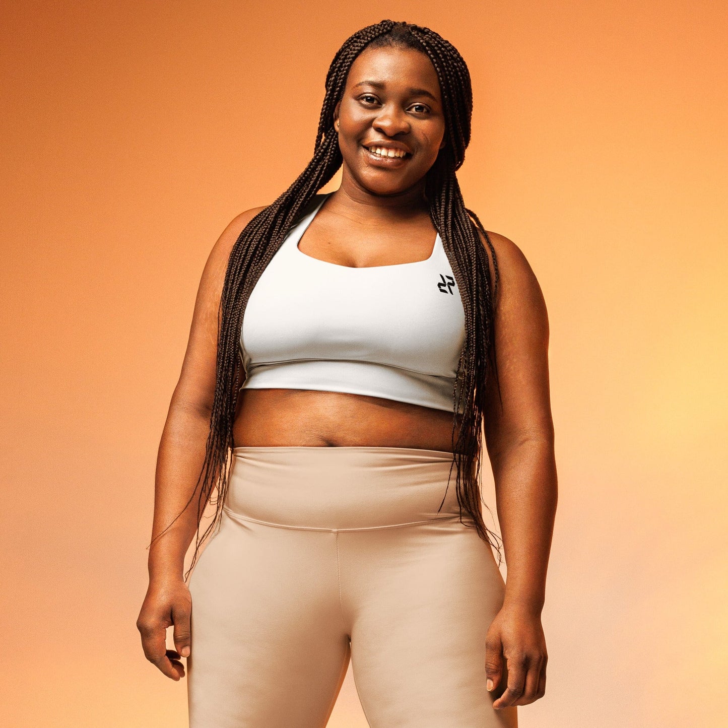 White Compression Sports Bra – Clean, Classic Performance Support - RARP - ID Fitness