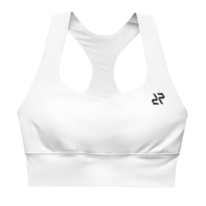 White Compression Sports Bra – Clean, Classic Performance Support - RARP - ID Fitness